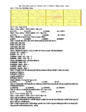 Đề thi Violympic môn Toán lớp 4 vòng 3 - Năm học 2016-2017